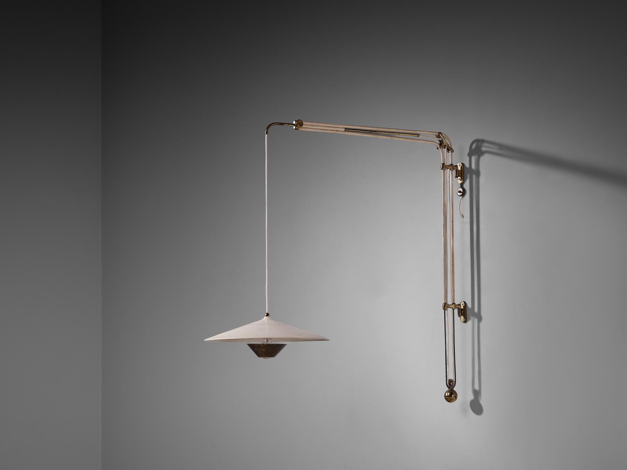 Franco Buzzi per O-Luce Lampada da parete in ottone e alluminio in vendita 3