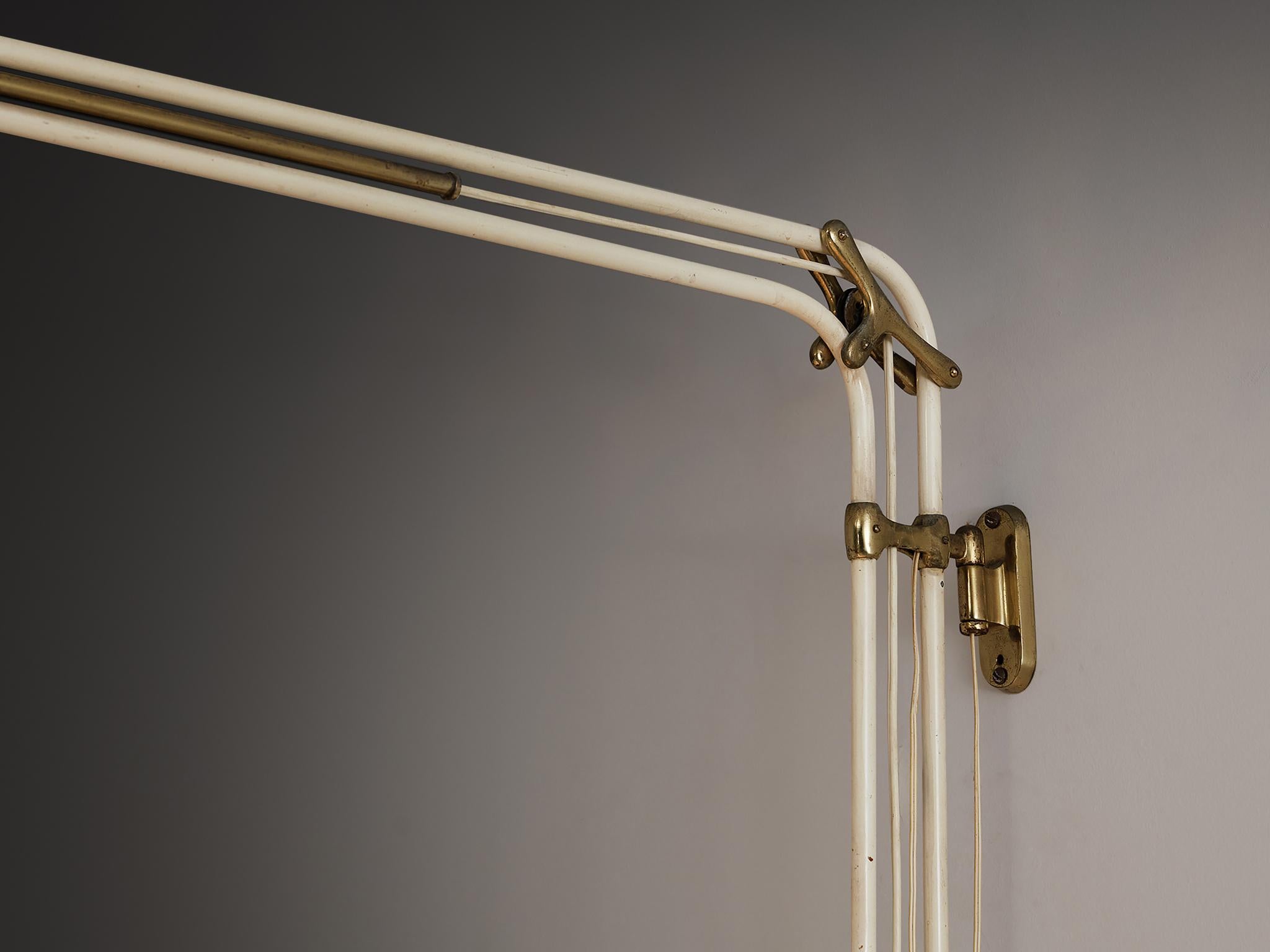 Franco Buzzi for O-Luce Wall Light in Brass and Aluminum In Good Condition For Sale In Waalwijk, NL