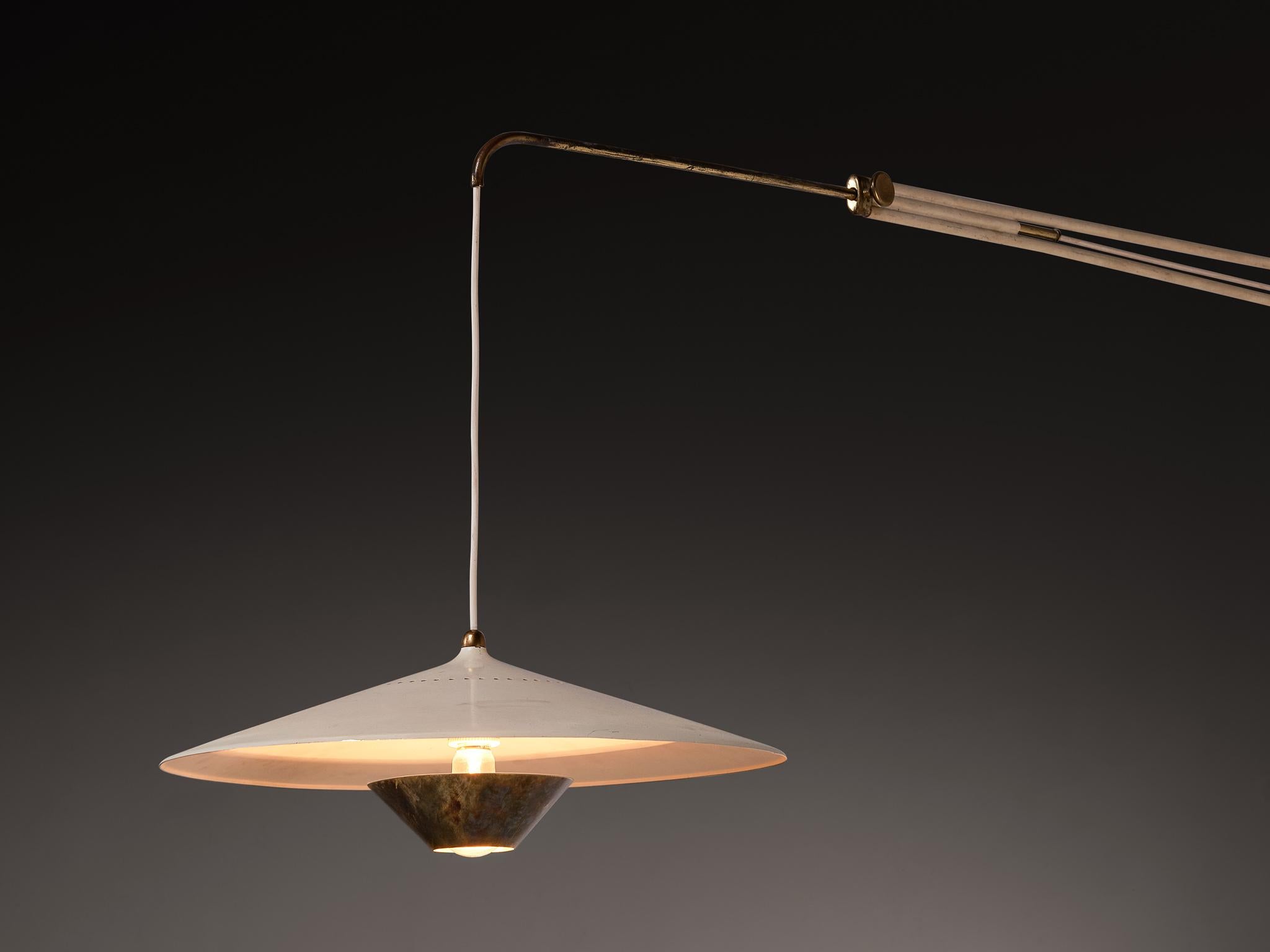 Franco Buzzi per O-Luce Lampada da parete in ottone e alluminio in vendita 1