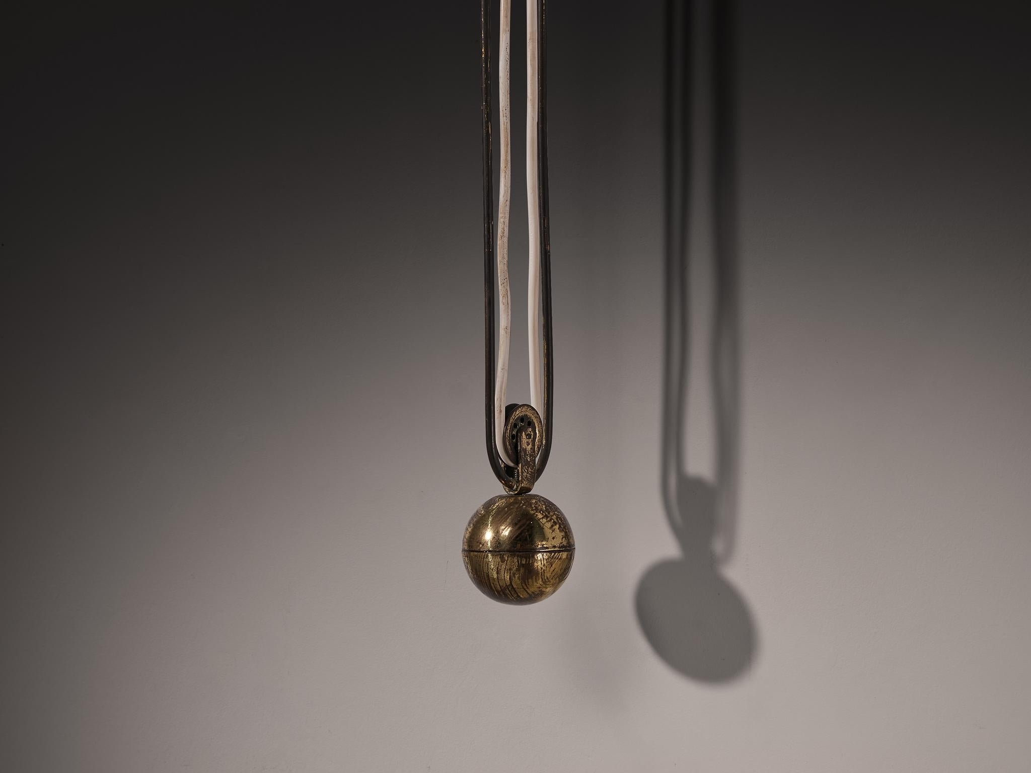 Franco Buzzi per O-Luce Lampada da parete in ottone e alluminio in vendita 2