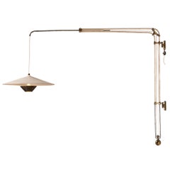 Applique murale Franco Buzzi pour O-Luce en laiton et aluminium