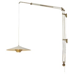 Franco Buzzi for O-Luce Wall Light in Brass and Aluminum 