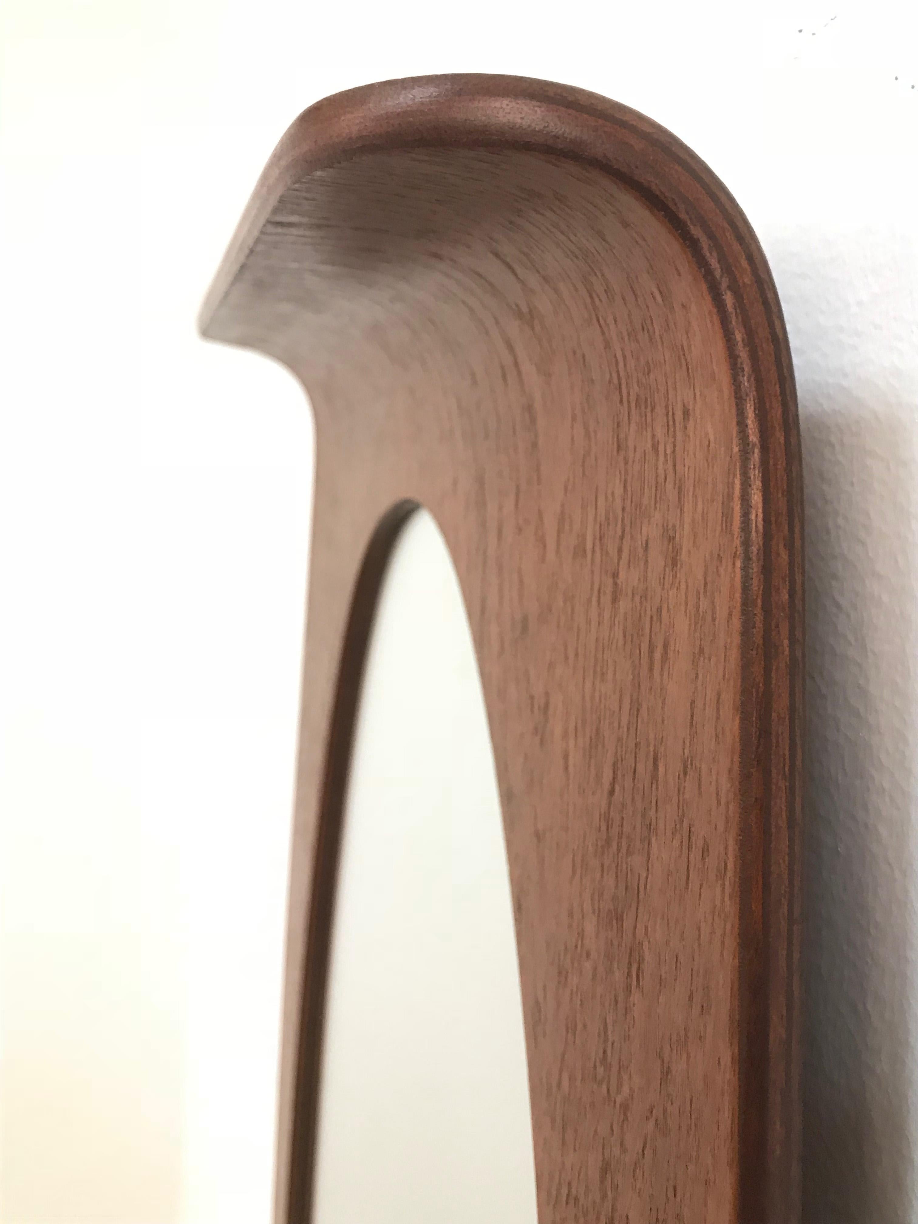 Franco Campo and Carlo Graffi Wall Mirror in Curved Wood, Italy, 1960s 3