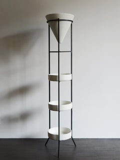 Franco Campo & Carlo Graffi for Home Portafiori italiano in ceramica bianca, anni '60