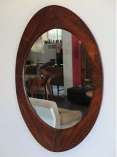 Franco Campo & Carlo Graffi for Home Specchio da parete in legno del Medioevo italiano, anni '50