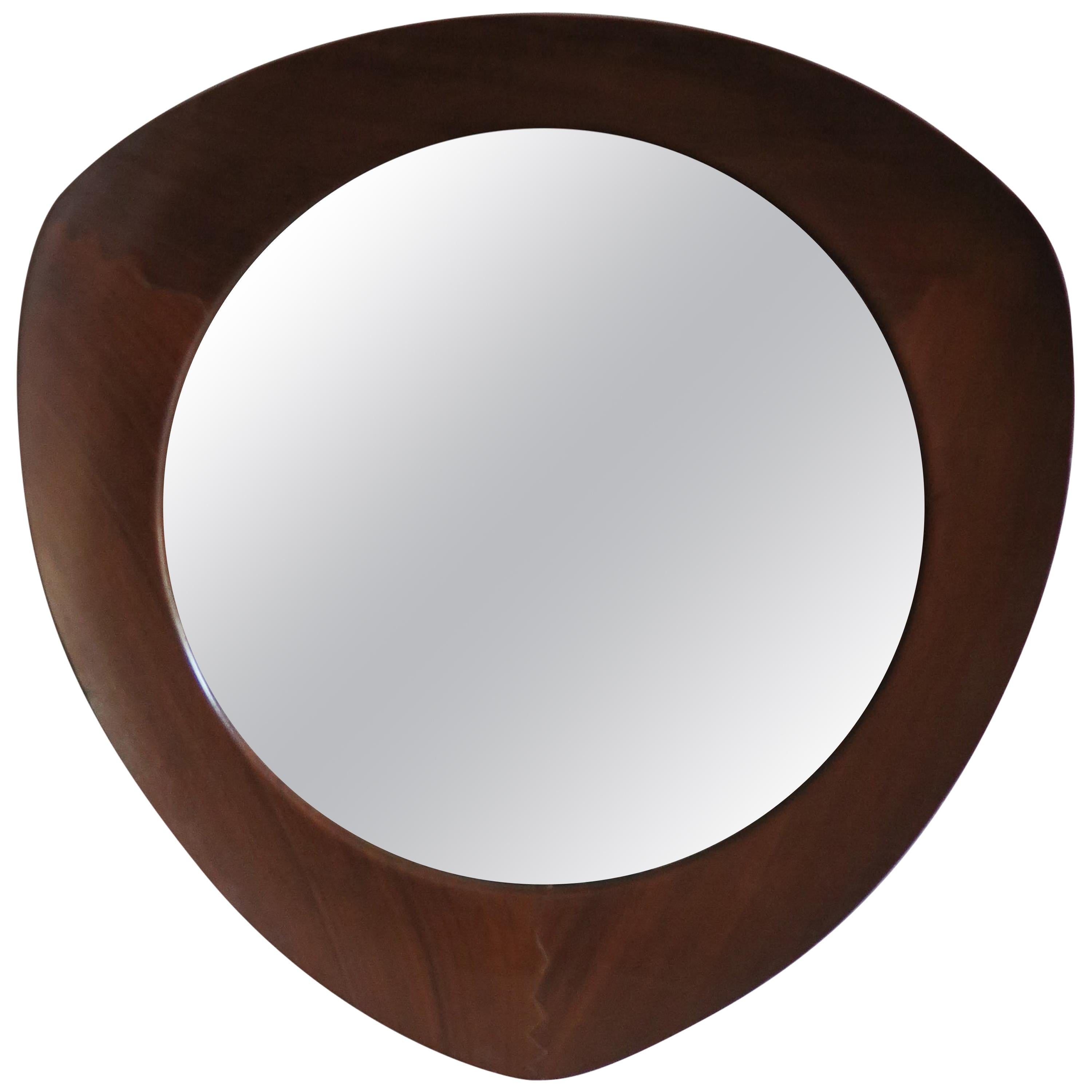Franco Campo & Carlo Graffi for Home Midcentury Solid Wood Wall Mirror, 1950s