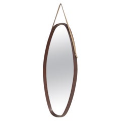 Franco Campo E Carlo Graffi Per Home Vintage Oval Wooden Wall Mirror