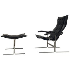 Franco Campo Loungesessel und Ottomane, 1 von 2 Sets, jemals hergestellt, authentifiziert