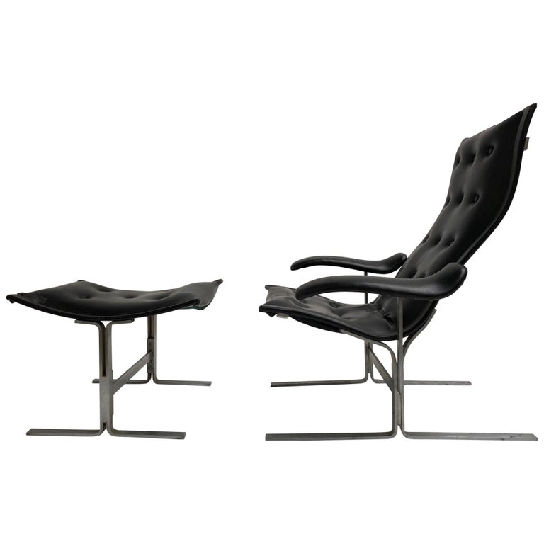 Franco Campo lounge chair & ottoman, 1 of 2 sets ever produced, Authenticated For Sale