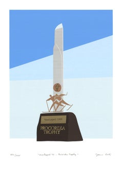 Franco Costa "Vasaloppet '88 Procordia Trophy' Sérigraphie bleue, marron et blanche 1988