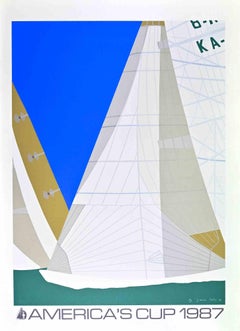 America's Cup 1987 - Screenprint by Franco Costa - 1986