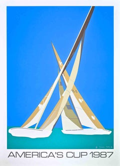 America's Cup 1987 - Screenprint by Franco Costa - 1986