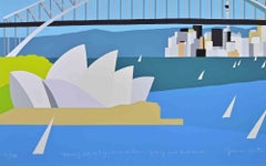 Sognare e navigare - Down Under ... - Serigrafia di Franco Costa - anni '90