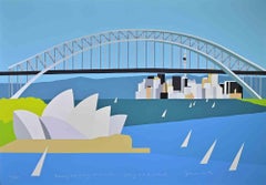 Sognare e navigare - Down Under ... - Serigrafia di Franco Costa - anni '90