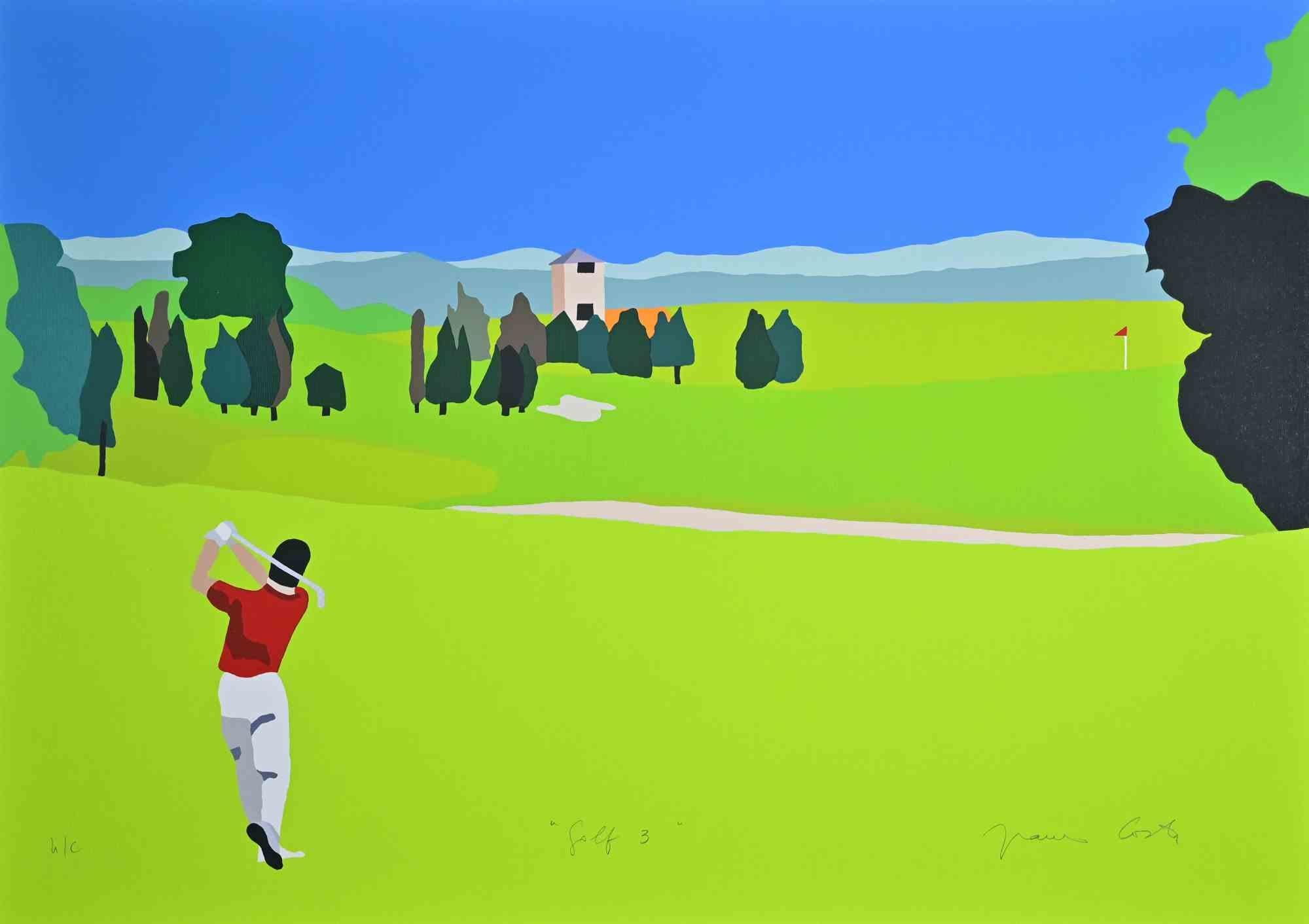Golf 3 - Screenprint by Franco Costa - 1990s