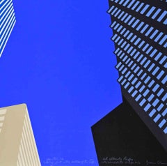 Houston '10- Seduto proprio nel mezzo... - Serigrafia di Franco Costa - anni '90