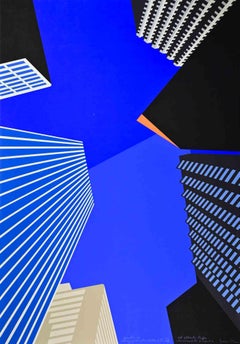 Houston '10- Seduto proprio nel mezzo... - Serigrafia di Franco Costa - anni '90