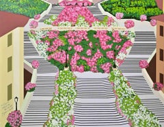 Trinità dé Montis (Roma) - Serigrafia di Franco Costa - Anni '90