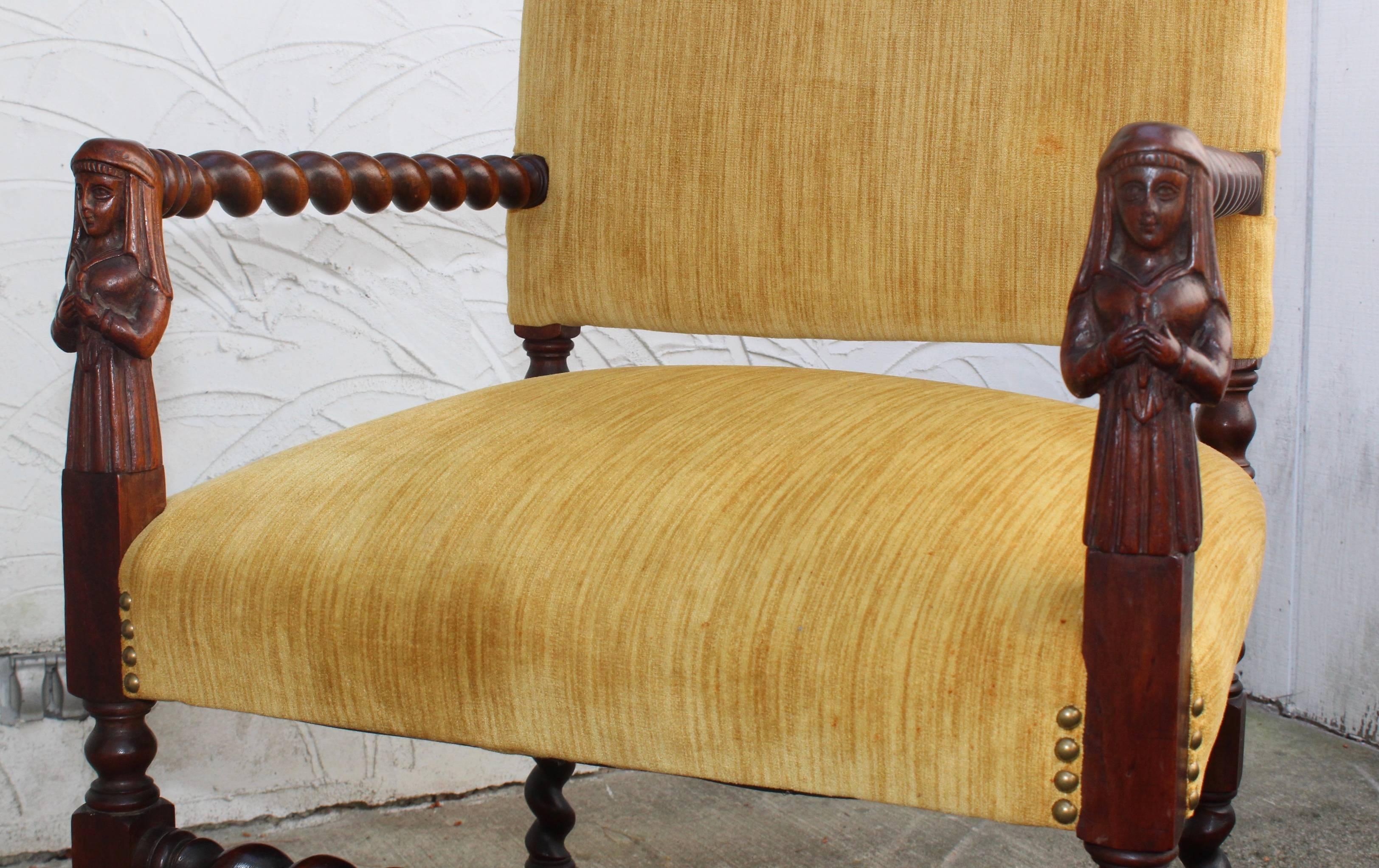 Franco Flemish Walnut Armchair 3