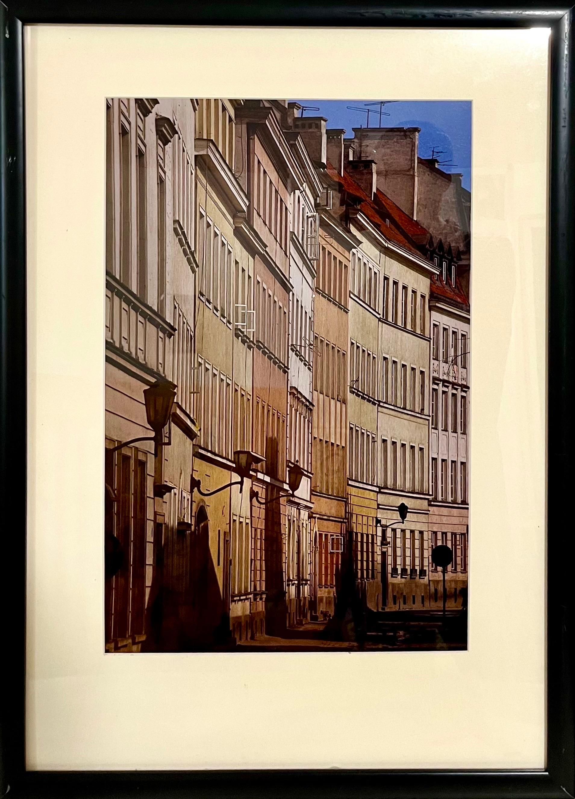 Photographie de transfert de teinture vintage italienne Franco Fontana couleur Varsavia