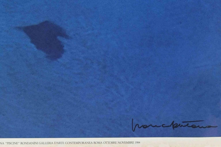 Swimming Pools - Vintage Offset Poster by Hand Signed by F.  Fontana - 1984 - Print by Franco Fontana