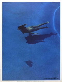 Swimming Pools - Vintage Offset Poster by Hand Signed by F.  Fontana - 1984