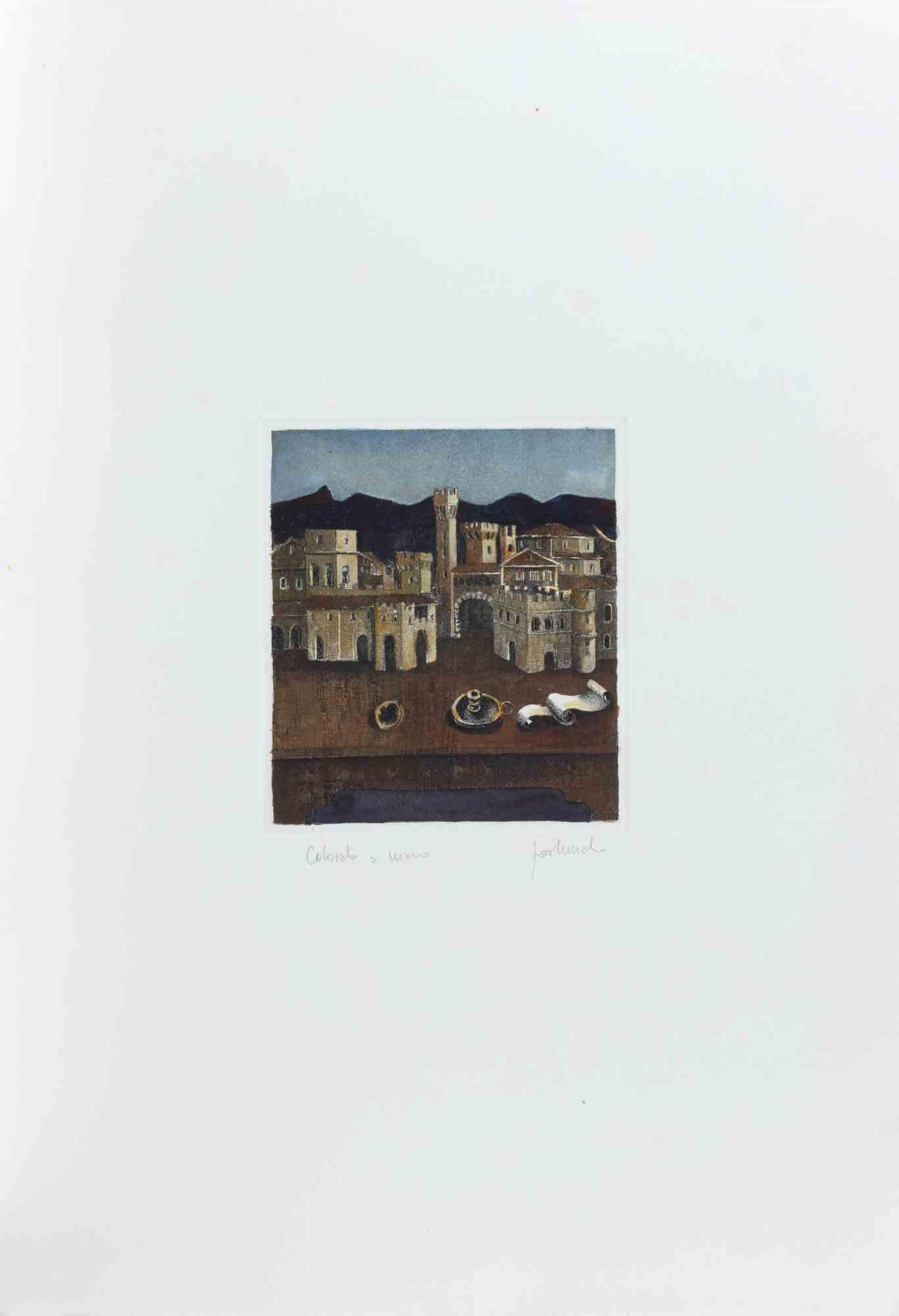 Etching realized in 1990s.

Hand colored.

Hand signed in pencil.

Not numbered.

Excellent condition.