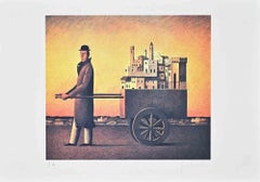 The City Transporter - Lithograph by Franco Fortunato - 1990s
