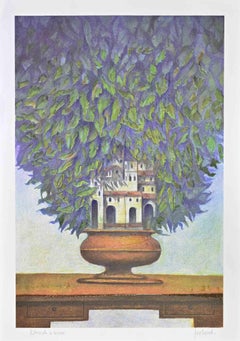 Vintage The Garden City - Lithograph by Franco Fortunato - 1990s