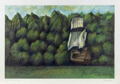 The Ship - Screenprint by Franco Fortunato - 1990s