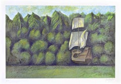 The Ship - Screenprint by Franco Fortunato - 1990s