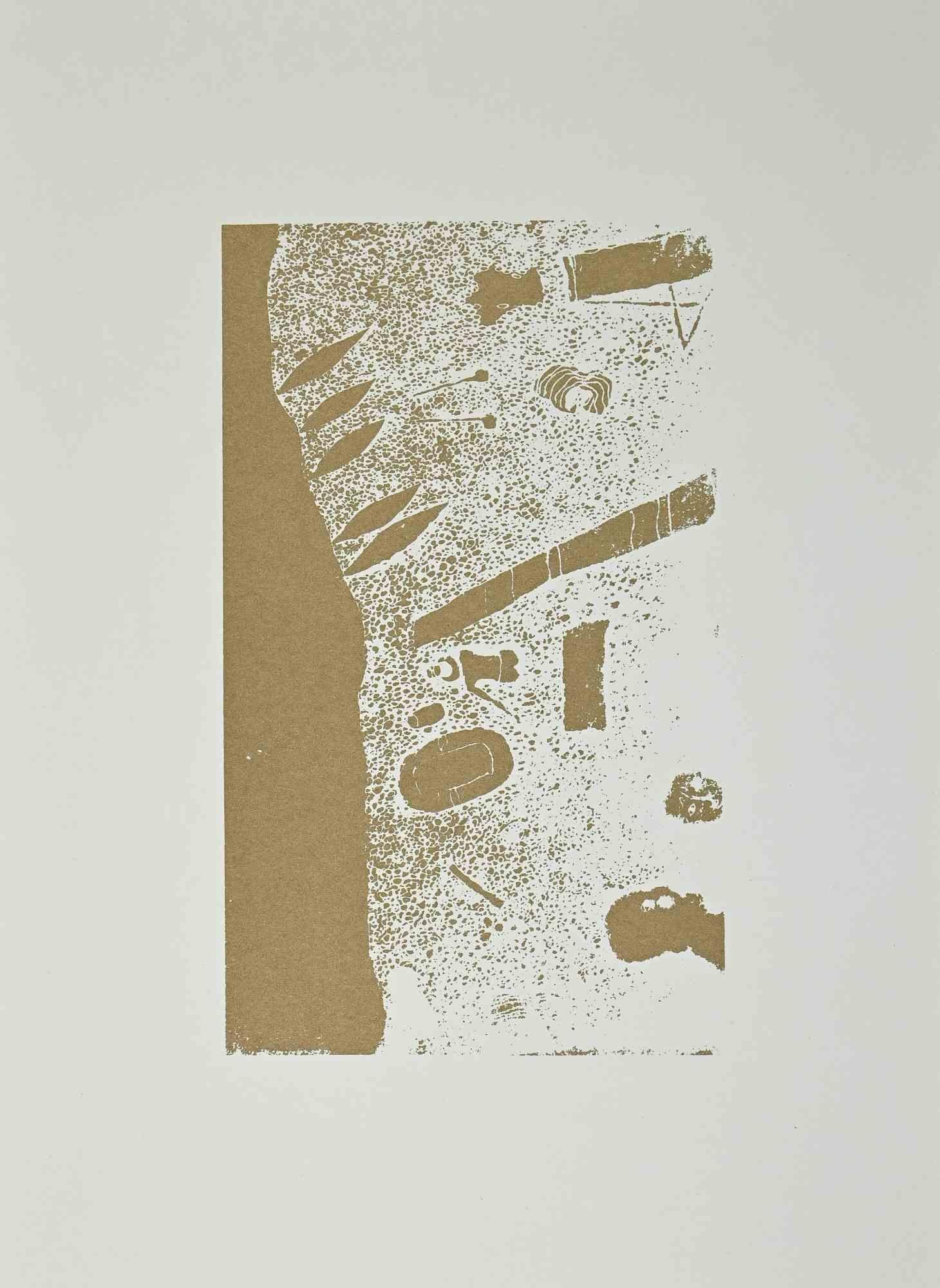 Abstract Composition is a Vintage Offset Print on ivory-colored paper, realized by Franco Gentilini (Italian Painter, 1909-1981) in the 1970s.

The state of preservation of the artwork is excellent.

Franco Gentilini ( Italian Painter, 1909-1981):