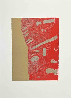 Abstract Composition - Offset Print by Franco Gentilini - 1970s