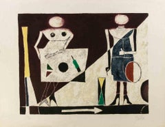 Castles - Etching by Franco Gentilini - 1968