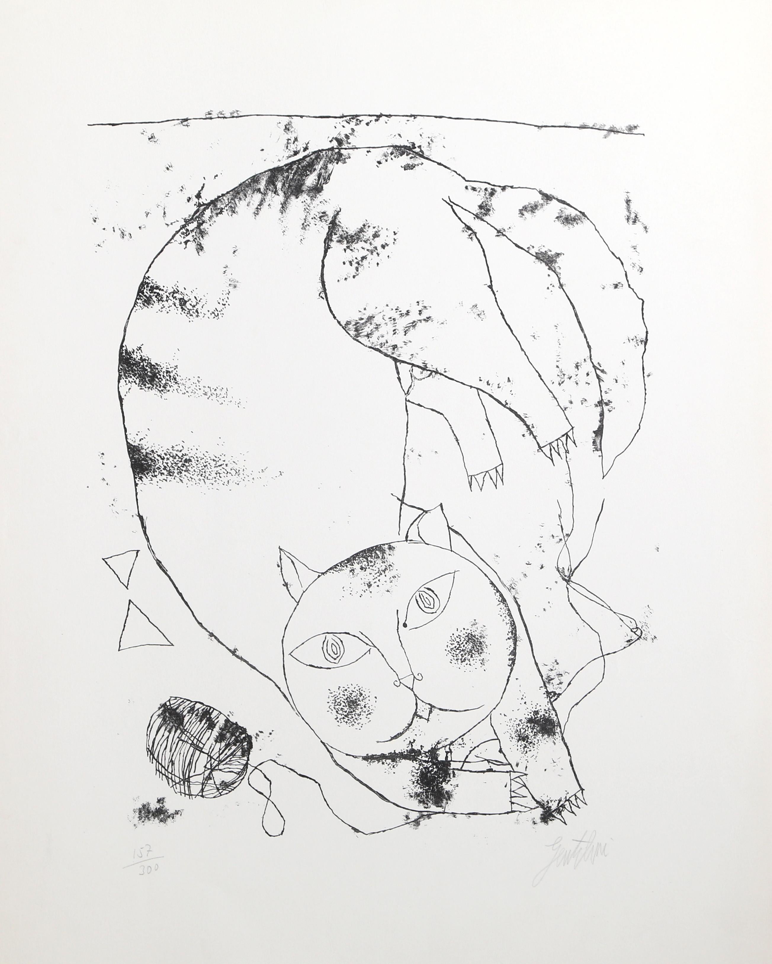 Artist: Franco Gentilini, Italian (1909 - 1981)
Title: Cat
Year: circa 1970
Medium: Lithograph, signed and numbered in pencil
Edition: 300
Image Size: 18 x 14 inches
Size: 28 x 20 in. (71.12 x 50.8 cm)