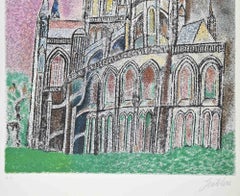 Cathedral - Screen Print by Franco Gentilini - 1970s