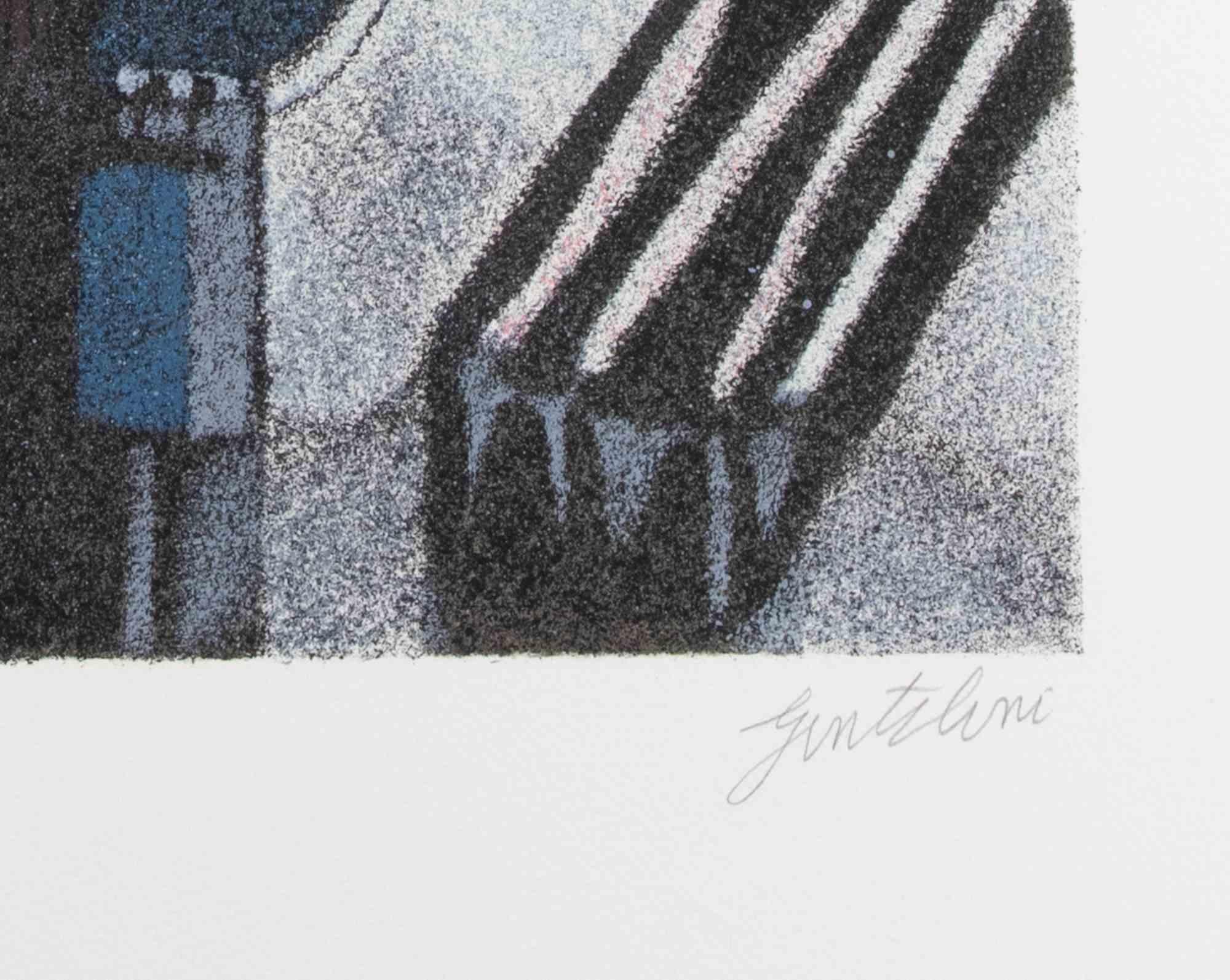 Church - Screen Print by Franco Gentilini - 1970s For Sale 2