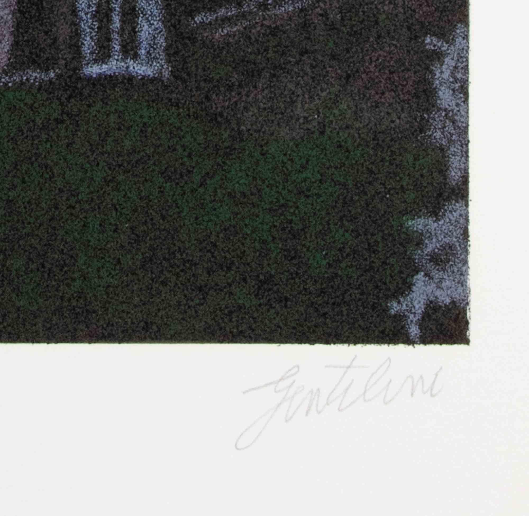 Church - Screen print by Franco Gentilini - 1970s For Sale 2