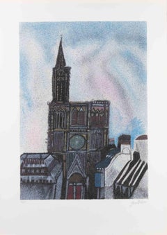 Church - Screen Print by Franco Gentilini - 1970s