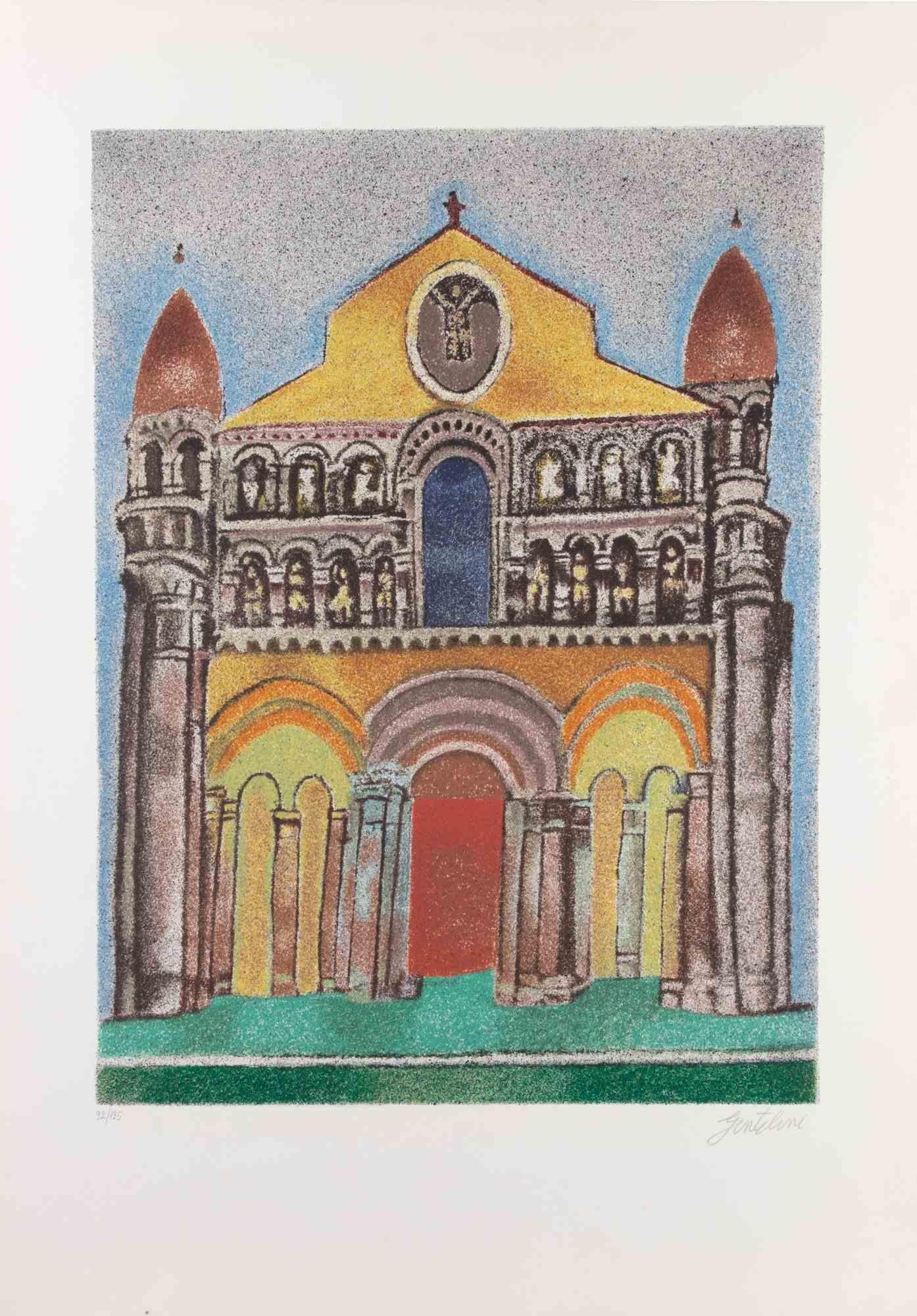 Screen print realized by Franco Gentilini in 1970s.

Edition of 125.

Hand signed and numbered.

Belongs to the Series "Churches".