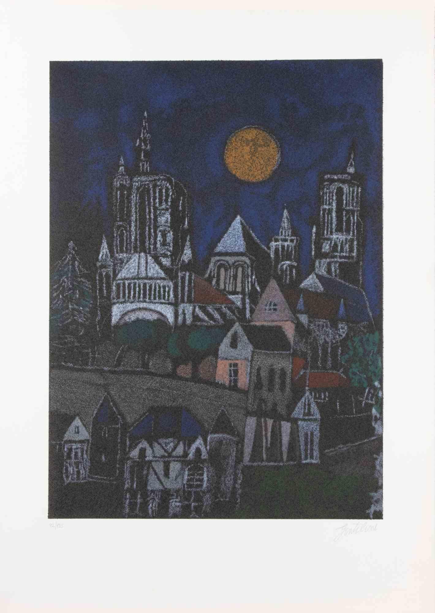 Screen print realized by Franco Gentilini in 1970s.

Edition of 125.

Hand signed and numbered.

Belongs to the Series "Churches".
