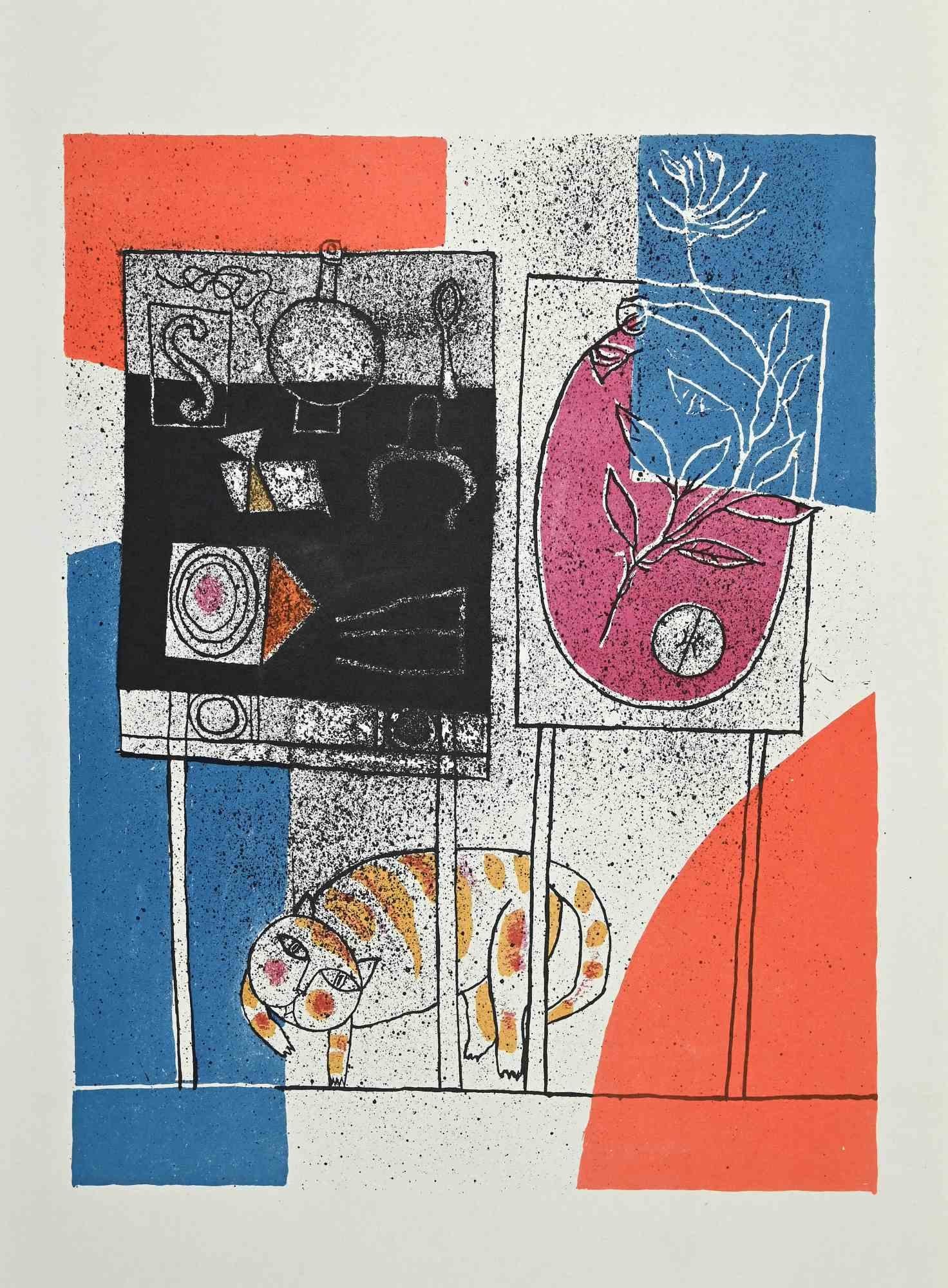 Abstract Composition is a Vintage Offset Print on ivory-colored paper, realized by Franco Gentilini ( Italian Painter, 1909-1981) in the 1970s.

The state of preservation of the artwork is excellent.

Franco Gentilini ( Italian Painter, 1909-1981):