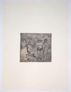 Family Scene - Vintage Offset Print by Franco Gentilini - 20th Century