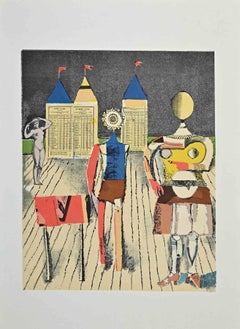 Figure - Offset Print by Franco Gentilini - 1970s