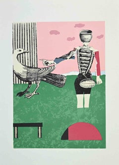 Figure - Offset Print by Franco Gentilini - 1970s