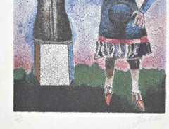 Figuras - Litografía de Franco Gentilini - Años 70