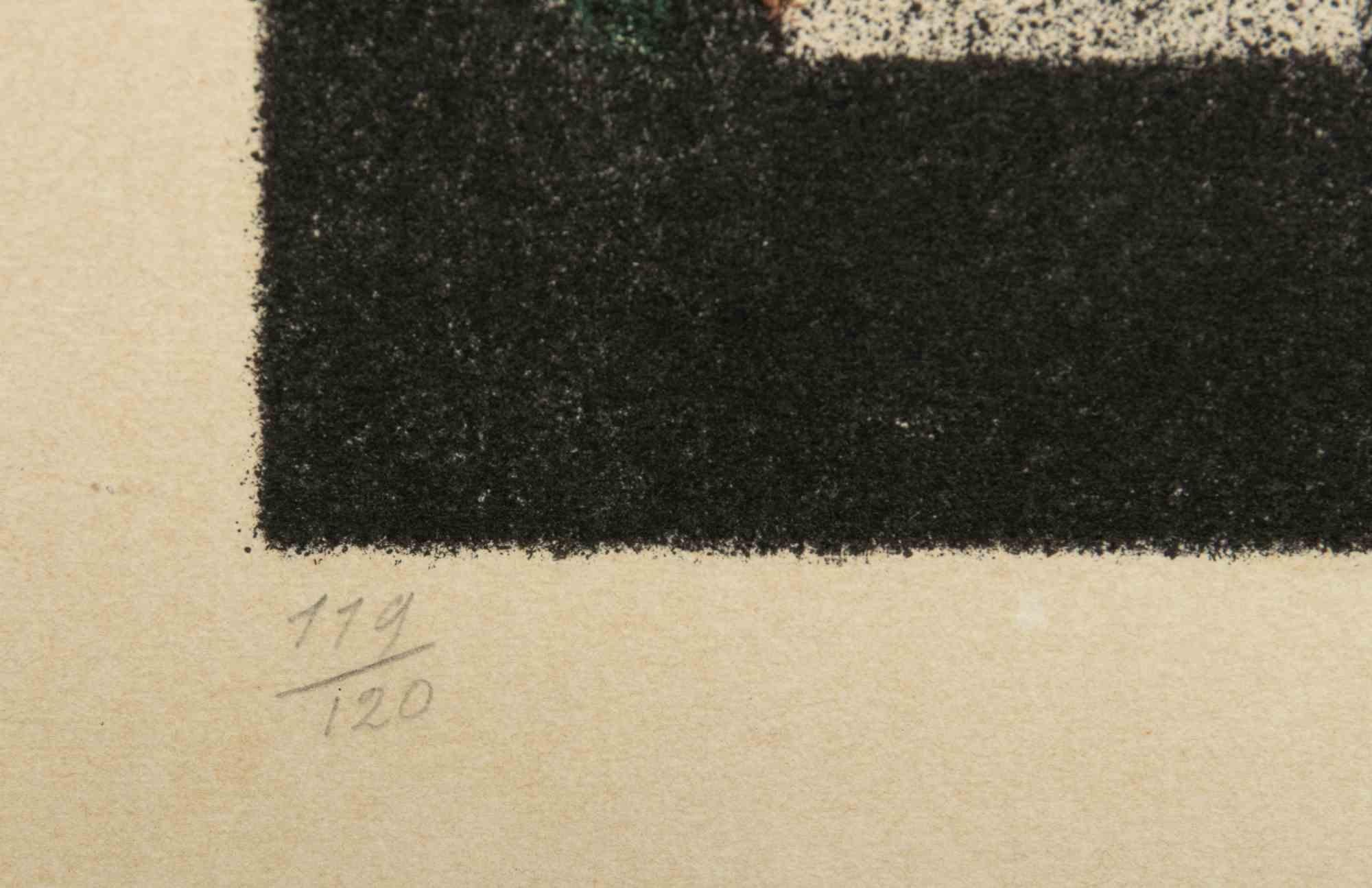 Figuras - Litografía de Franco Gentilini - Años 70 en venta 1