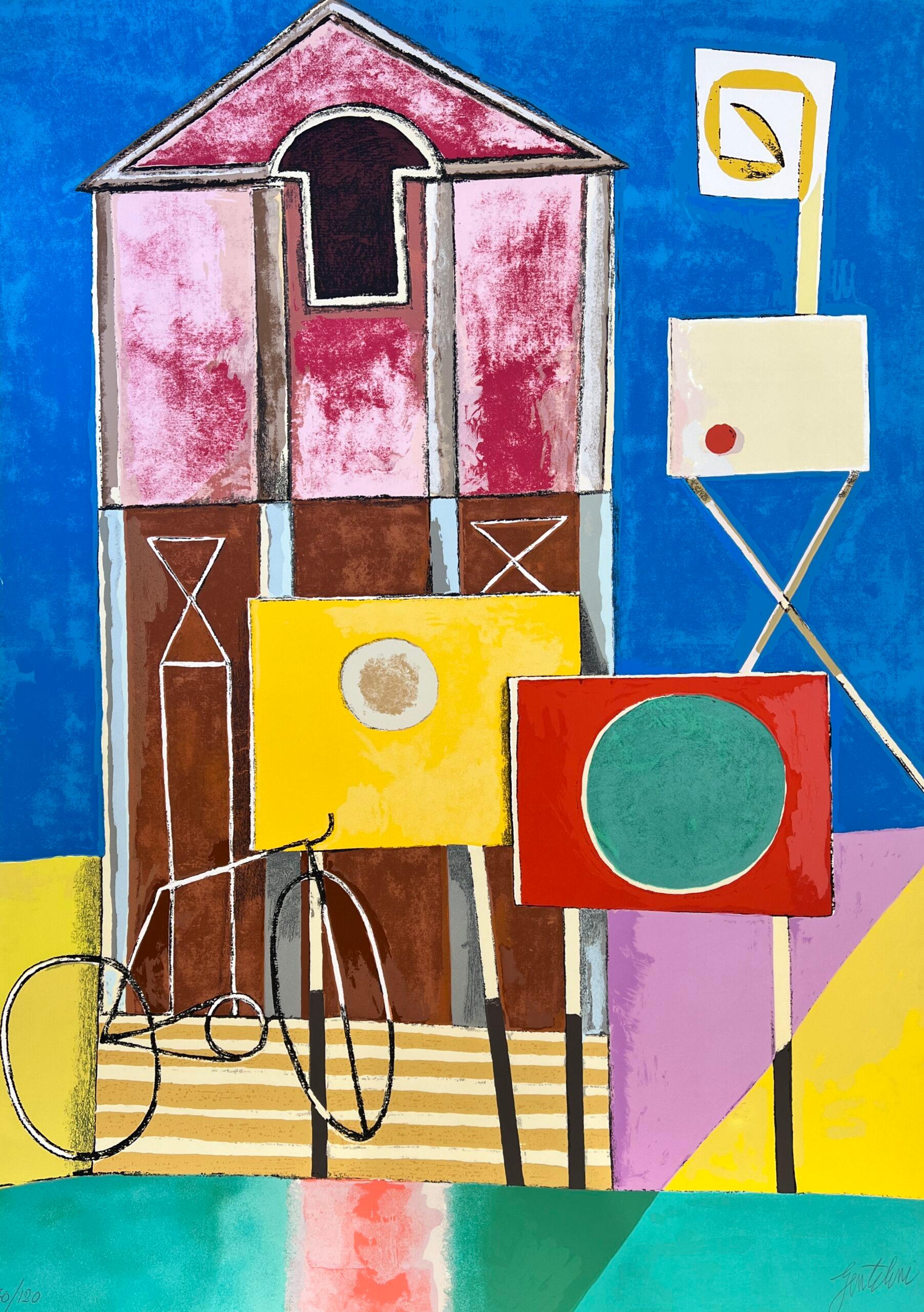 Franco Gentilini (1909 – 1981) - Color silkscreen print on paper - 1975