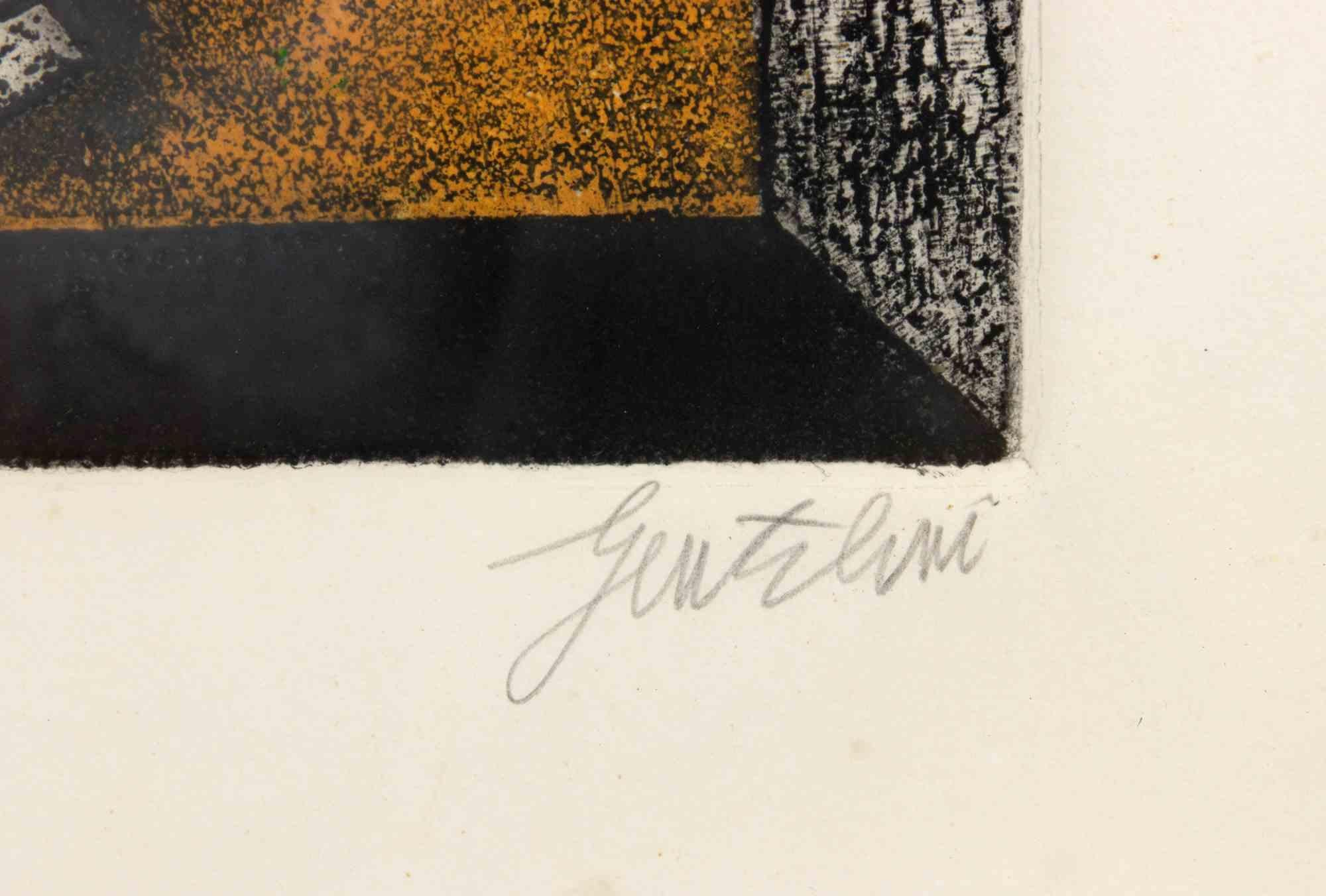 Rey de Monedas - Serigrafía de Franco Gentilini - Años 70 en venta 2