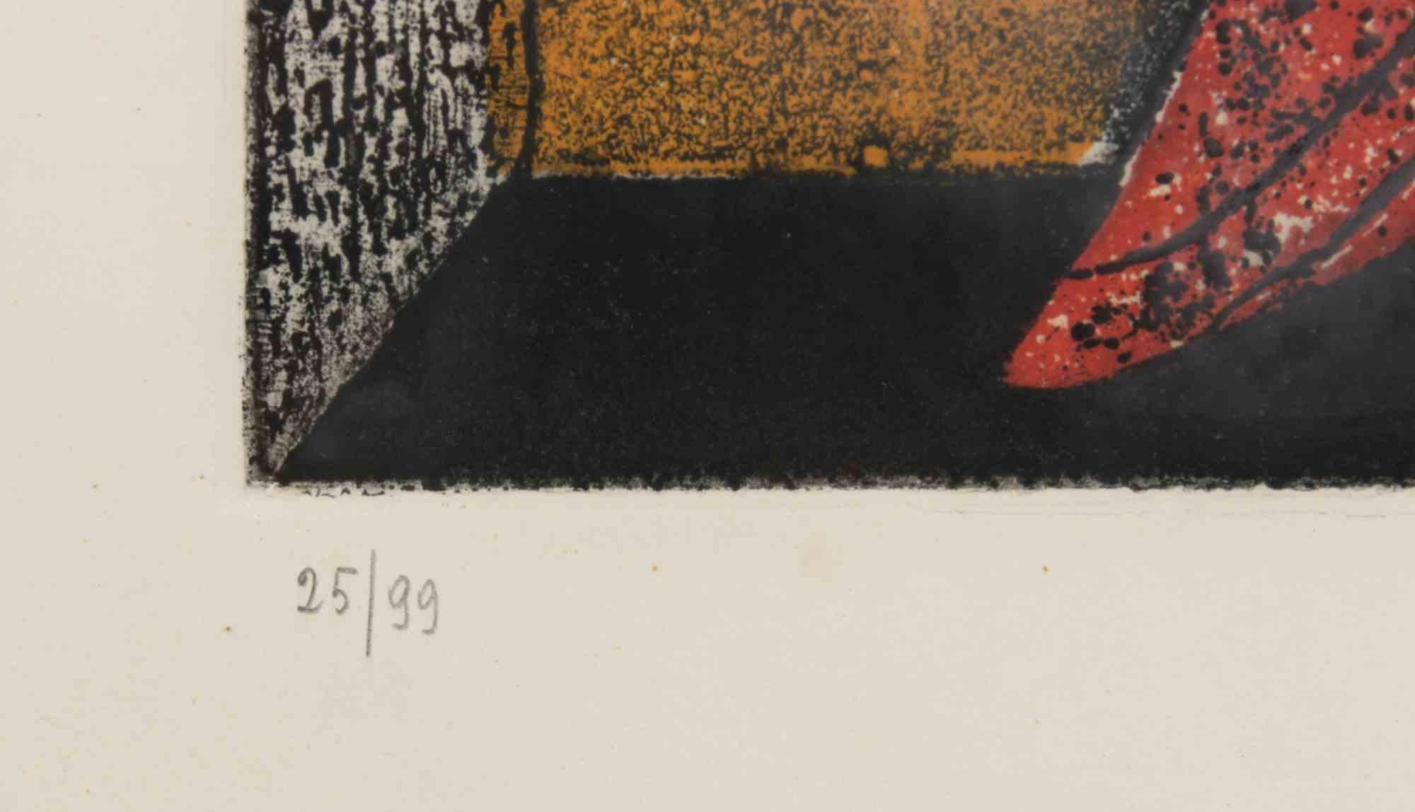 Rey de Monedas - Serigrafía de Franco Gentilini - Años 70 en venta 3